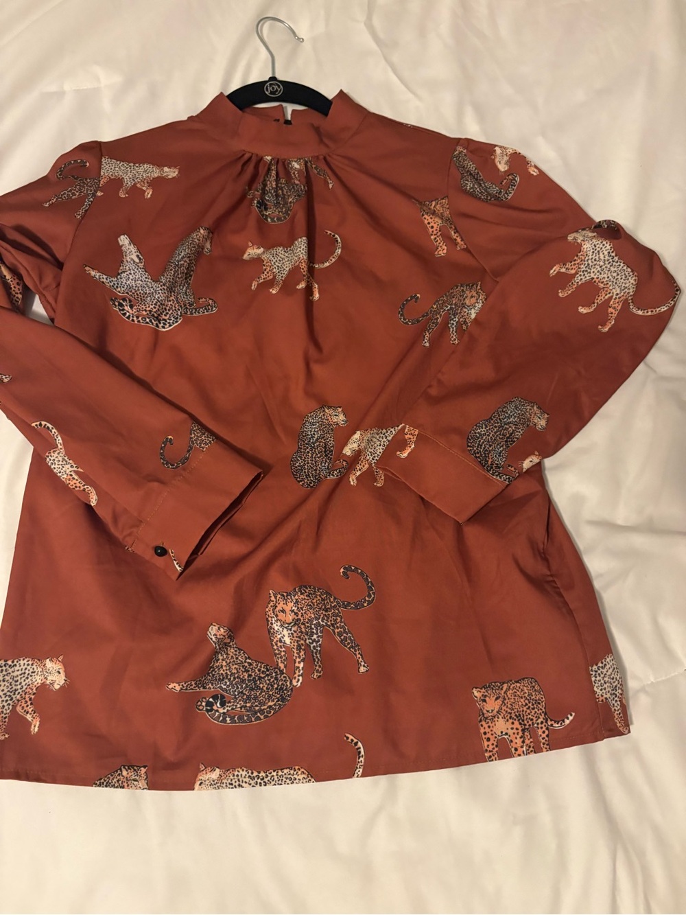 Wilfred Rust Leopard-Print Blouse